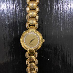 Raymond Weil 18k plated Swarovski Crystal watch